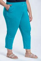 Calça Capri Feminina Plus Size Malha Viscose Com Elástico E Cordão - Serena Calça Capri Feminina Plus Size Malha Viscose Com Elástico E Cordão - Serena