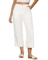 Calça Capri GRAPENT Jeans Denim Stretch Cintura Alta Pantalona