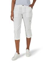 Calça Capri Lee Ultra Lux Comfort com Flex-To-Go, branca, feminina
