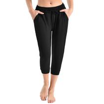 Calça Capri Walifrey Jogger Cropped com Bolsos Preta G Calça Capri Walifrey Jogger Cropped com Bolsos Preta G