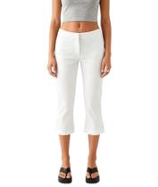Calça Capri Yuemengxuan de Cintura Baixa, Modelagem Slim e Cropped