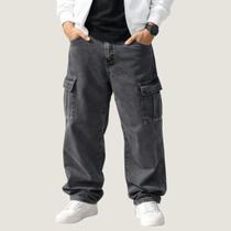 Calça Cargo Bolso Lateral Skatista Streetwear Urbano Rua Calça Cargo Bolso Lateral Skatista Streetwear Urbano Rua