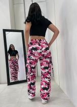 Calça cargo camuflada street hurbana