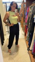 calça cargo em malha preta calça cargo em malha preta