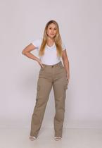 Calça Cargo Feminina 7948 Bege Escuro Calça Cargo Feminina 7948 Bege Escuro
