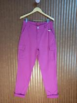 Calça Cargo Feminina Cor: Framboesa Tamanho: 46