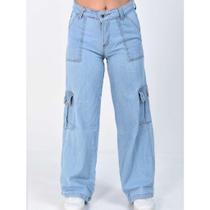 Calça cargo Feminina juvenil modinha jeans premium 10 ao 16