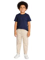Calça Cargo Infantil Menino Com Bolso e Cintura Elástica Estilo Skatista