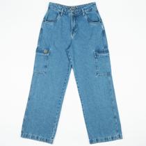 Calça Cargo Jeans Feminina Element Madison Azul