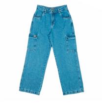 Calça Cargo Jeans Feminina Element Madison Azul