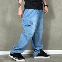 Calça Cargo Jeans Magic Jump Azul Clara Original -