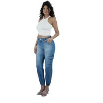 Calça Cargo Jogger 0505- Muito Mais Jeans Calça Cargo Jogger 0505- Muito Mais Jeans