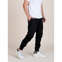 Calça cargo jogger masculina 6 Bolsos sarja skate casual 2025Hip-Hop Elástico slim
