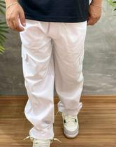 Calça Cargo Masculina com Múltiplos Bolsos Streetwear e Esportiva