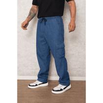 Calça Cargo Masculina Jeans Balão Baggy Dazzling Reta Calça Cargo Masculina Jeans Balão Baggy Dazzling Reta