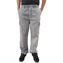 Calça Cargo Masculina Jeans Cinza Marmorizada Sky Black Calça Cargo Masculina Jeans Cinza Marmorizada Sky Black