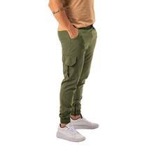 Calça Cargo Masculina Jogger Tática Com Bolso Confortável Streetwear Skate Leve Casual