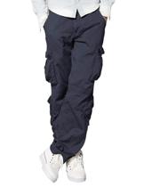 Calça Cargo Masculina Match Wild Azul Acinzentado Tamanho 30