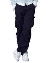 Calça Cargo Masculina Match Wild Azul Purpúreo Tamanho 40