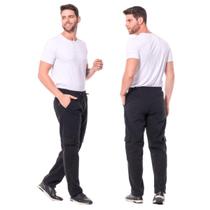 Calça Cargo Masculina Sarja Larga Cintura Elastico Skate Bolsos Laterais Calça Cargo Masculina Sarja Larga Cintura Elastico Skate Bolsos Laterais