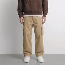 Calça Cargo Masculina Sarja Larga Streetwear Militar Tatico com Bolsos Laterais Calça Cargo Masculina Sarja Larga Streetwear Militar Tatico com Bolsos Laterais