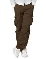 Calça Cargo Match Wild Masculina Café Escuro Tamanho 28