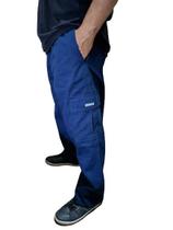 Calça Cargo Plus Size de Brim/Sarja com Cintura até 175 cm - Ref 849 Calça Cargo Plus Size de Brim/Sarja com Cintura até 175 cm - Ref 849