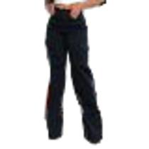 Calça cargo preta jeans com bolsos laterais cintura alta - donna de paula