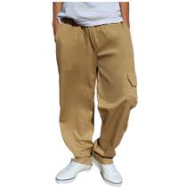 Calça cargo Sarja Skate Casual Masculino Feminino Camuflado M ao Plus Size