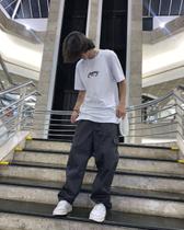 Calça cargo sarja skate preto (unisex)