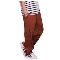 Calça Cargo Sarja, Unissex, Skate E Casual 4 Bolsos Tatica