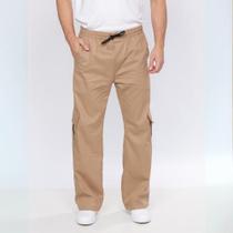 Calça Cargo Streetwear Estilo Largo Balão Jeans Sarja Masculino