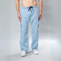 Calça Cargo Streetwear Estilo Largo Balão Jeans Sarja Masculino