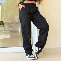Calça Cargo Streetwear Modelo Largo Moda Gringa