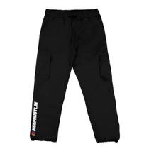 Calça Cargo Streetwear Sarja Moda Urbana Oversized Casual