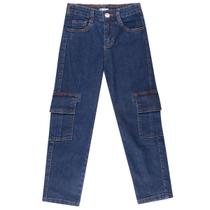 Calca Cargo Super Stone Blue Medio Jeans