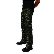 Calça cargo Tática Masculina 6 Bolsos Sarja Camuflada verde TAM G