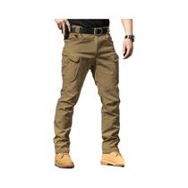 Calça Cargo Tática Masculina Primavera Outono Elástica Combate Trekking Caminhadas Acampamento