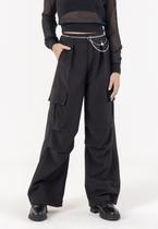 Calça Cargo Wide Leg Preta BobbyLulu Calça Cargo Wide Leg Preta BobbyLulu