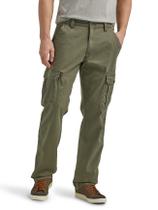 Calça cargo Wrangler Authentics corte relaxado verde-oliva 34W x 32L