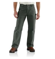 Calça Carhartt Loose Fit, lavada, forrada de flanela, para homens Calça Carhartt Loose Fit, lavada, forrada de flanela, para homens