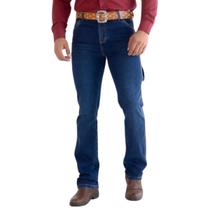 Calça Carpinteira Jeans Country Reta Bolso Bordado Premium