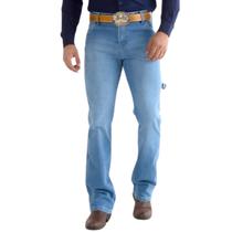 Calça Carpinteira Masculina Jeans Country Reta Bolso Bordado