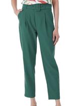 Calça Carrot Malwee 1000121261 Feminina Com Cinto e Bolsos Alfaiataria T. M/GG Calça Carrot Malwee 1000121261 Feminina Com Cinto e Bolsos Alfaiataria T. M/GG