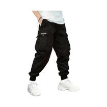 Calça casual masculina com bolsos grandes, legging leve, calça cortada, esportiva ao ar livre, 06B