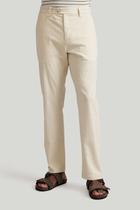 Calça Chino Comfort Linen Blend - Bege Areia
