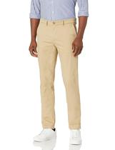 Calça chino Tommy Hilfiger elástica e justa para homens, malete