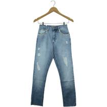 Calça Chopper Kendall C/Enfeites Azul Feminina