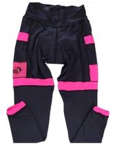 Calça ciclista (legging/bermuda ciclista feminina de malha sintética): com bolso e espuma