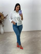 Calça Cigarrete Five Pocket Jeans - AZUL